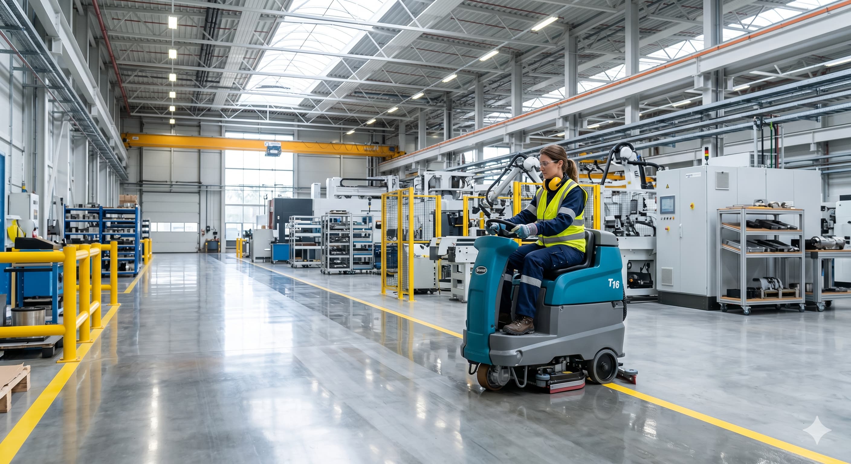 Industriereinigung von betrieblichen Fl&auml;chen